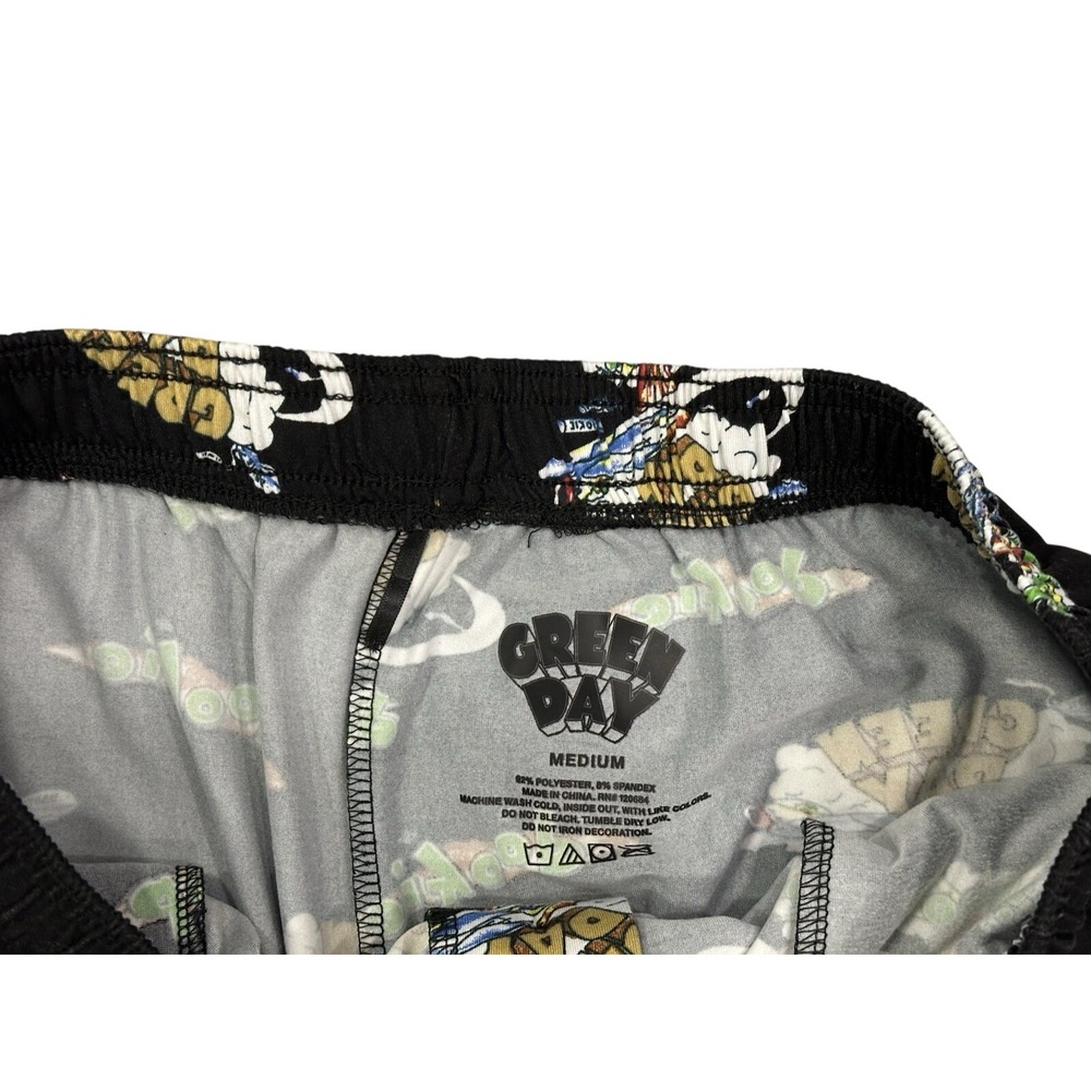 Men's Soft Cozy Punk Rock Green Day Dookie Pajama‎ PJ Pants Medium EUC - Picture 5 of 8